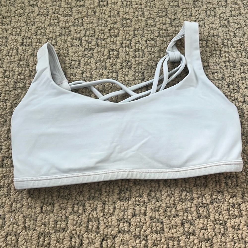 Lululemon white/light pink sports bra